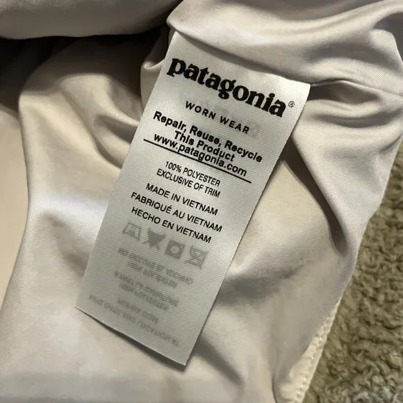 Women’s Patagonia Los Gatos Vest SZ Medium Full Zip Tan Brown Logo - Picture 6 of 11